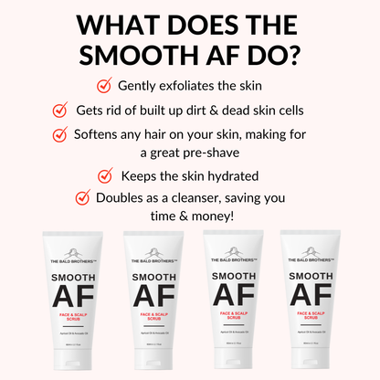 Bald AF Bald Head Care Set | Bald Head Moisturiser & Exfoliate Scrub Set
