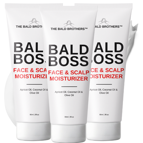 Bald Boss | 3-Pack Mattifying Bald Head Moisturiser | 9 Months Supply