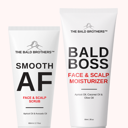 Bald AF Bald Head Care Set | Bald Head Moisturiser & Exfoliate Scrub Set