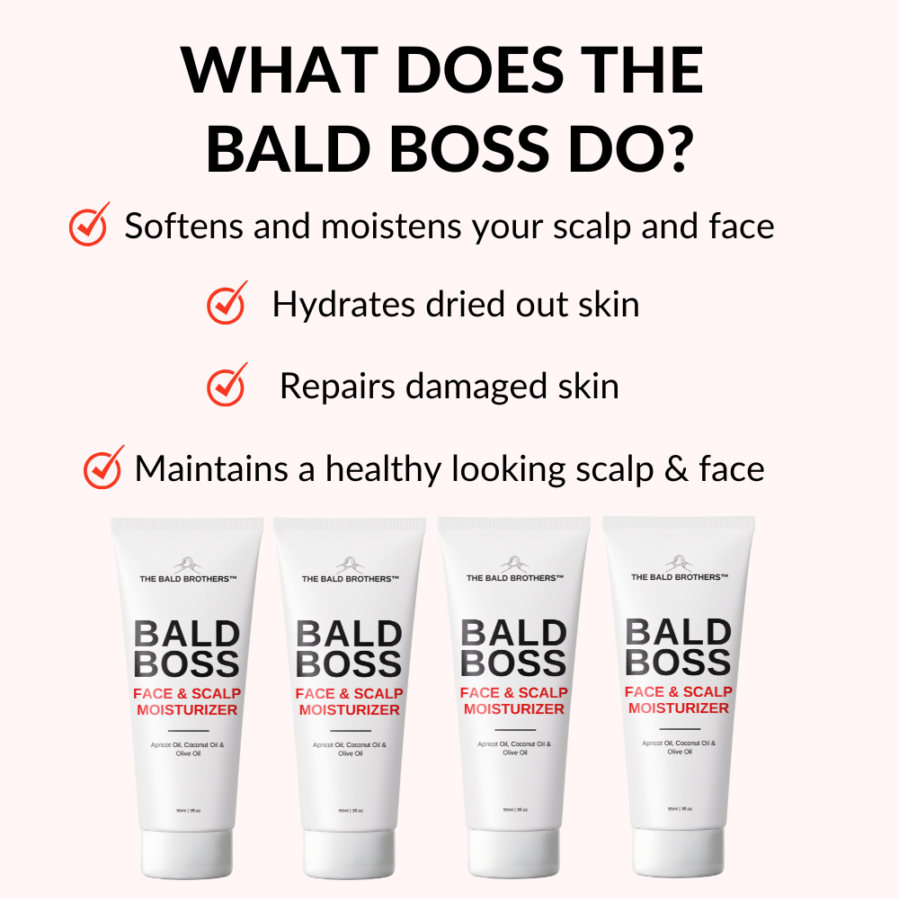 Bald AF Bald Head Care Set | Bald Head Moisturiser & Exfoliate Scrub Set