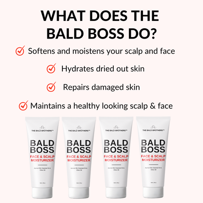 Bald AF Bald Head Care Set | Bald Head Moisturiser & Exfoliate Scrub Set