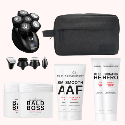 Ultimate Bald Head Shaver Gift Set + Free Toiletry Bag