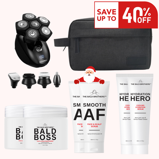 Ultimate Bald Head Shaver Gift Set + Free Toiletry Bag