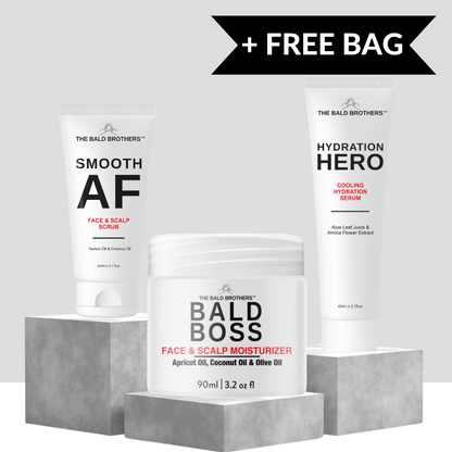 The Bald Brothers Full Bald Head Care Gift Set + Free Bag