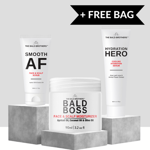 The Bald Brothers Full Bald Head Care Gift Set + Free Bag